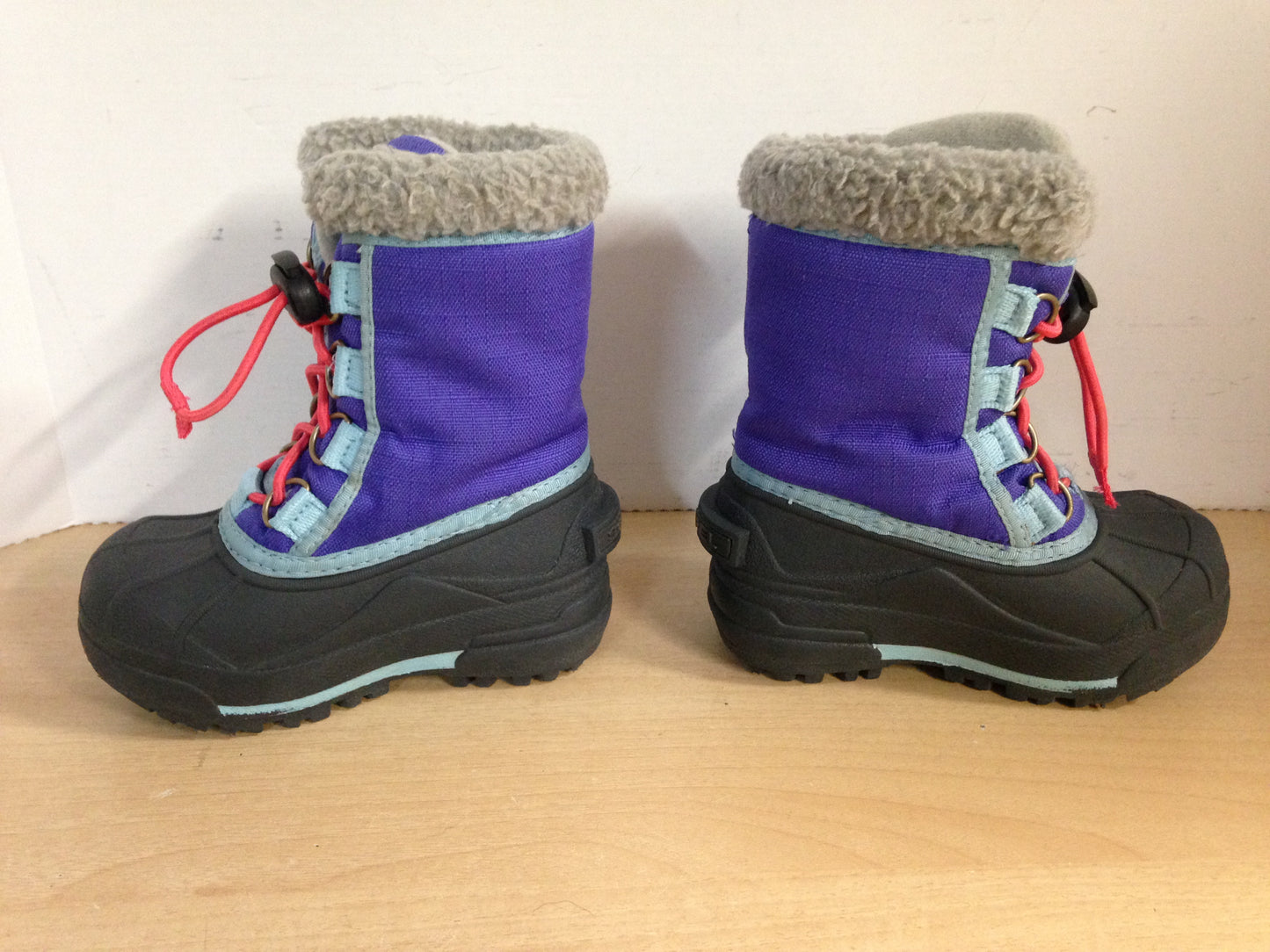Winter Boots Child Size 8 Sorel Toddler Purple Grey Excellent