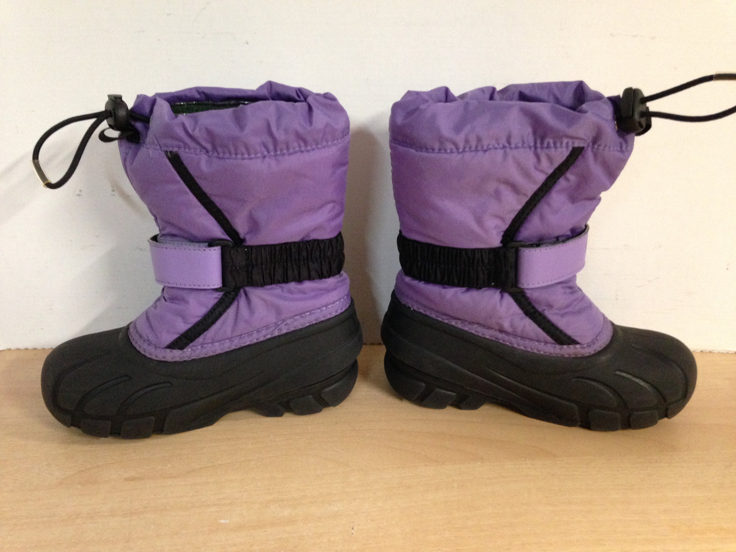 Winter Boots Child Size 11 Sorel Purple Black With Liners Excellent