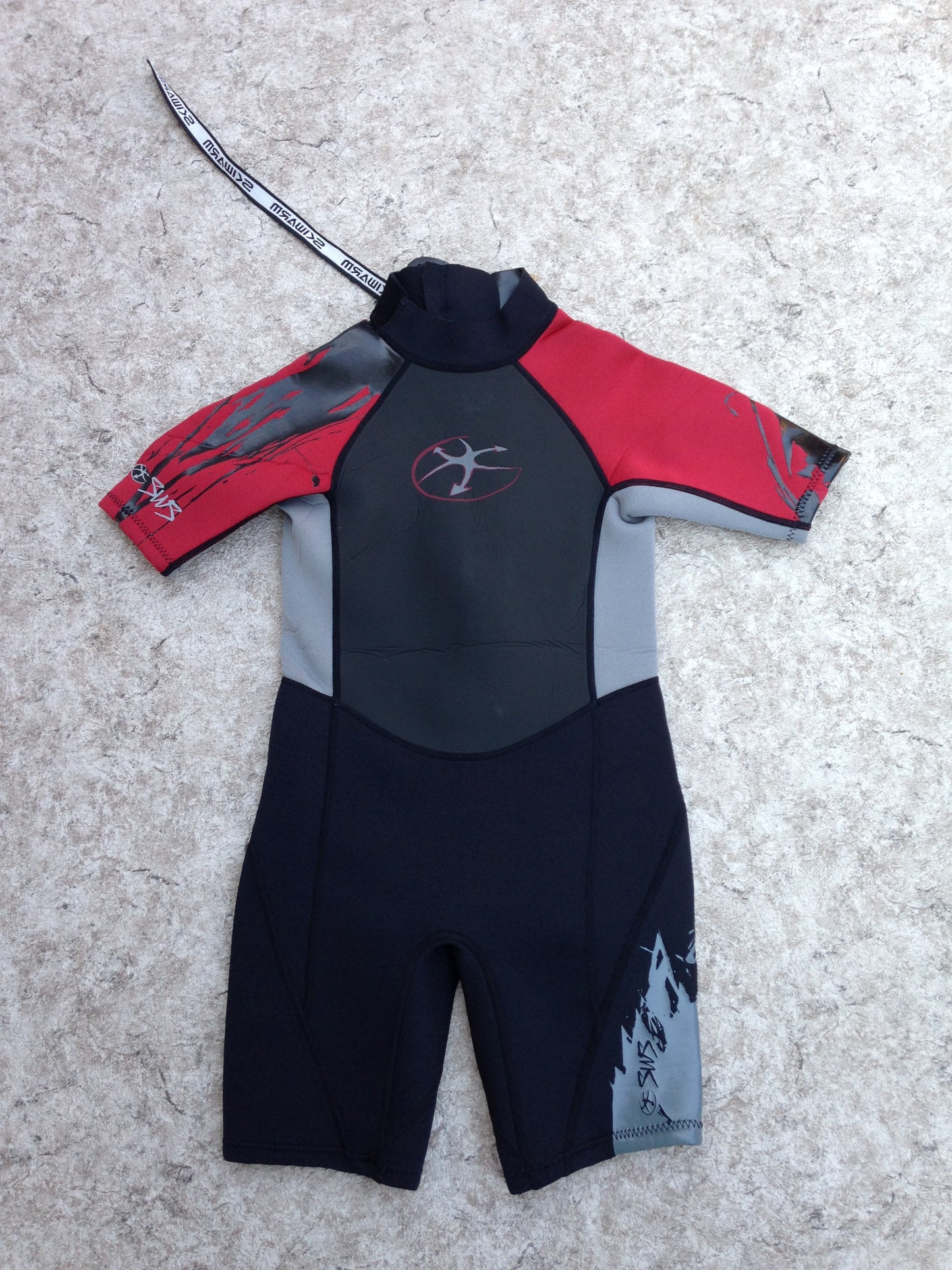 Wetsuit Child Size 10 Skiwarm Black Grey Brick Red 2-3 mm Neoprene Excellent