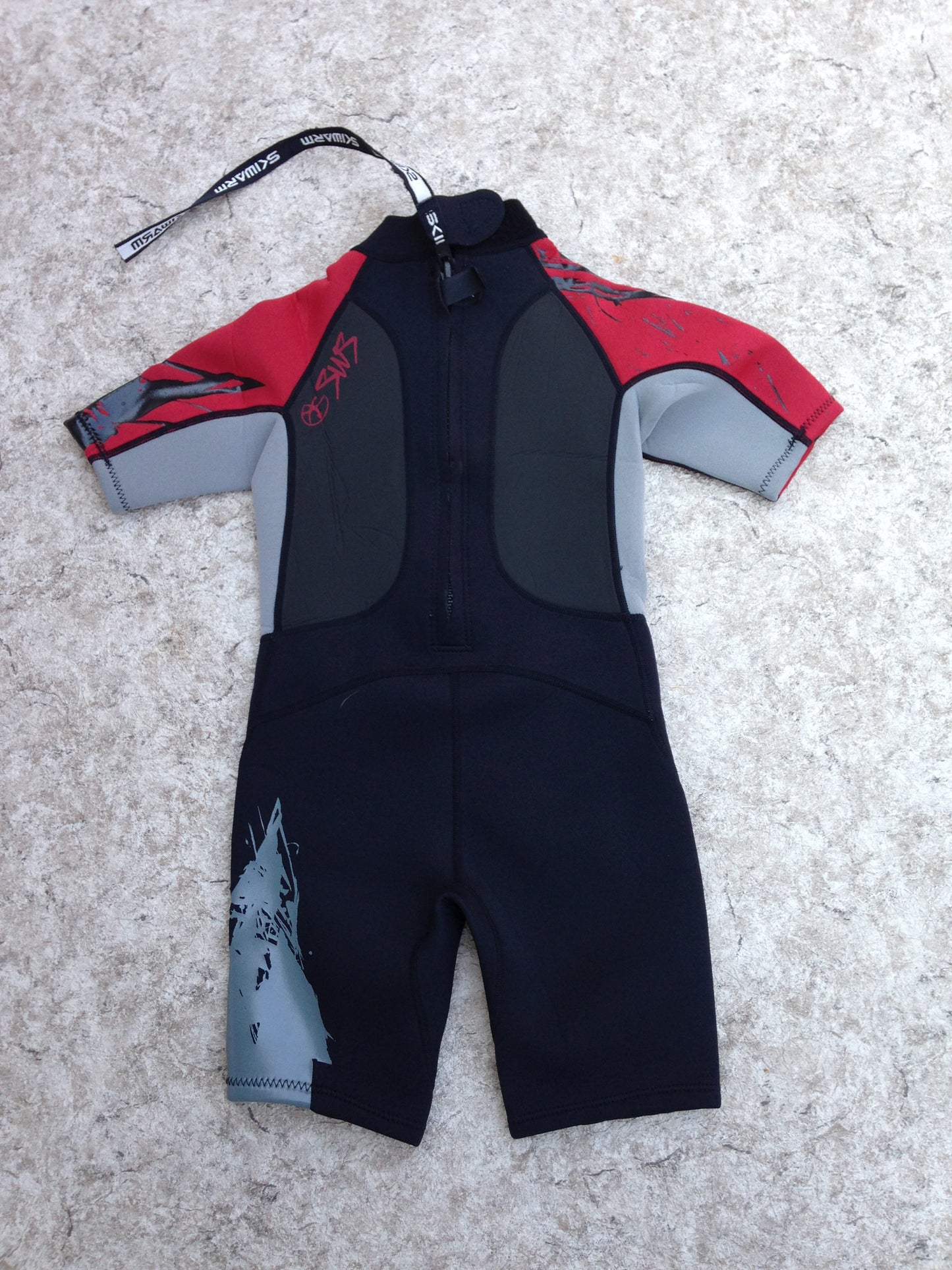 Wetsuit Child Size 10 Skiwarm Black Grey Brick Red 2-3 mm Neoprene Excellent