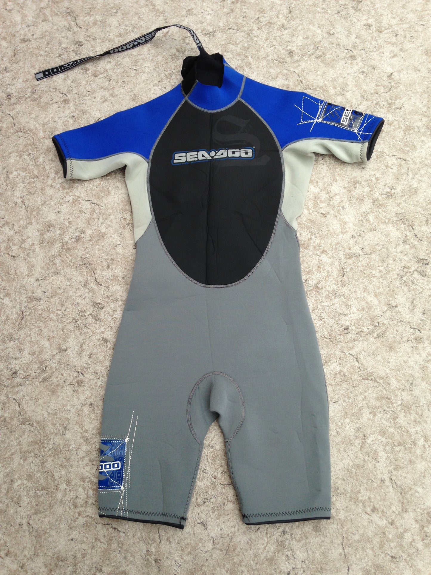 Wetsuit Child Size 12 Sea Doo Blue Grey 2-3 mm New Demo Model