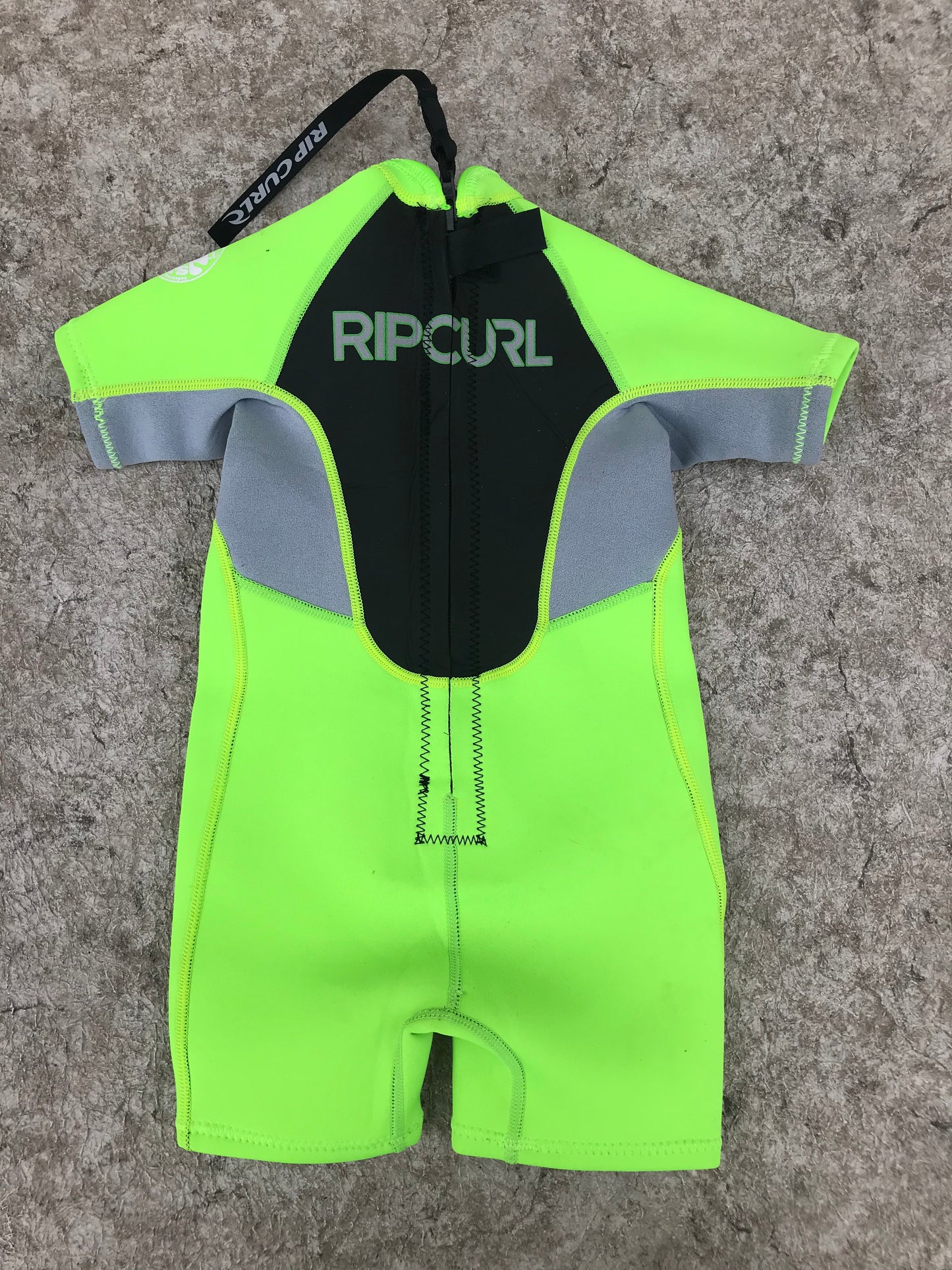 Wetsuit Child Size 2 Ripcurl Black Lime 2-3 mm Neoprene Excellent