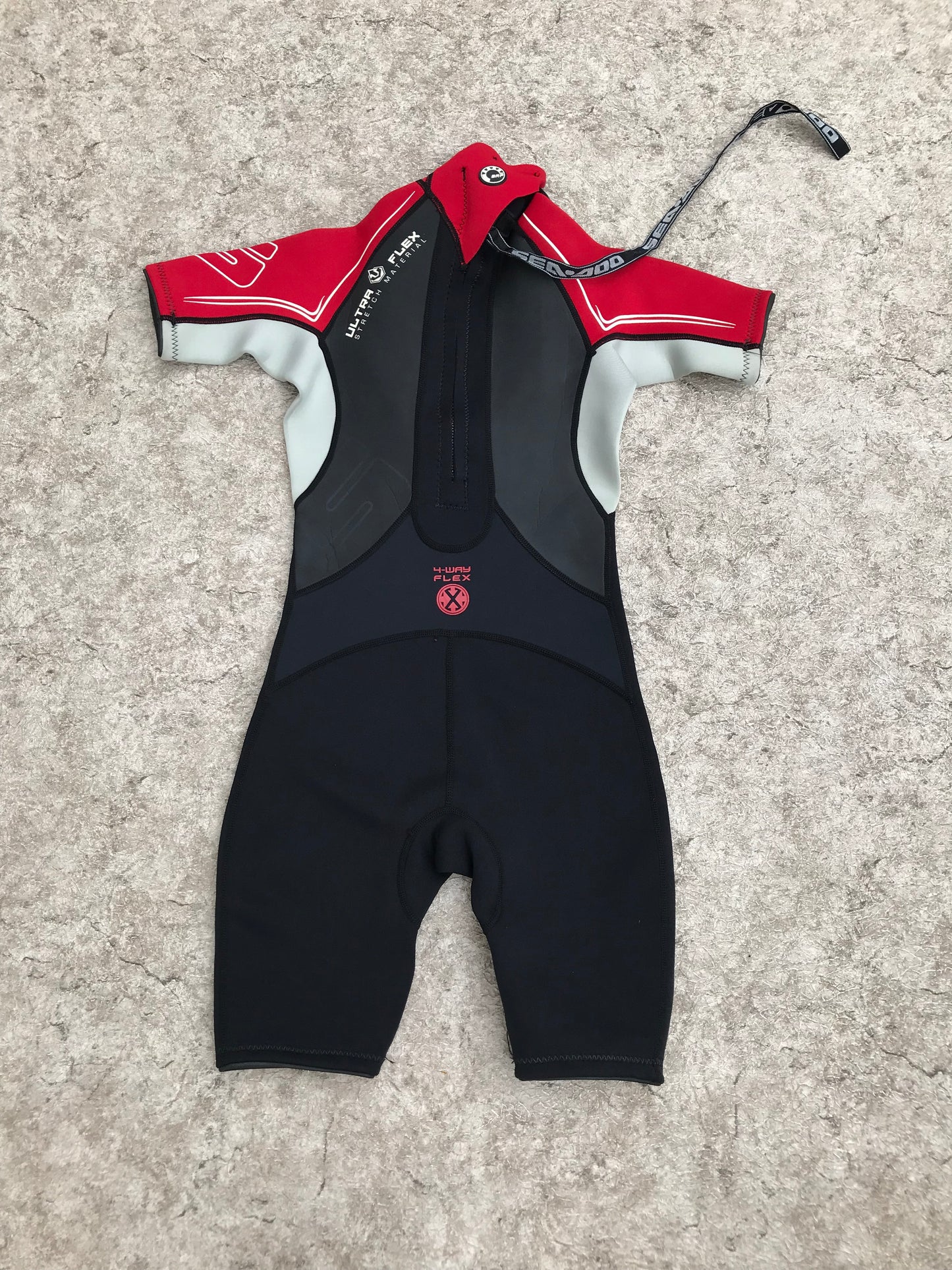 Wetsuit Child Size 8 Sea Doo Red Grey Black 2-3 mm Neoprene New Demo Model
