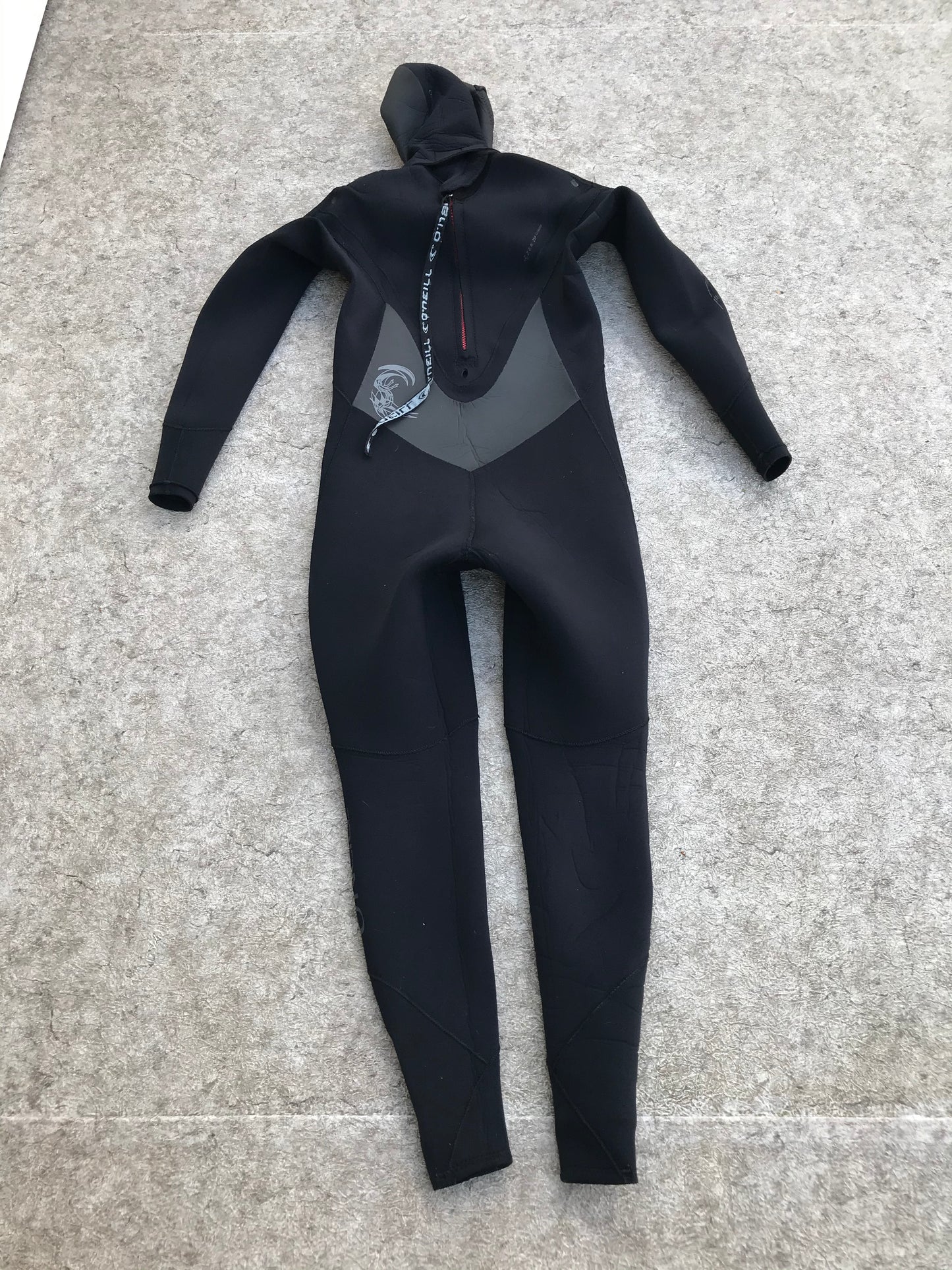 Wetsuit Men's Ladies Full Size X Large Oneill Heat Dry Lock With Hood 5.3 mm Black