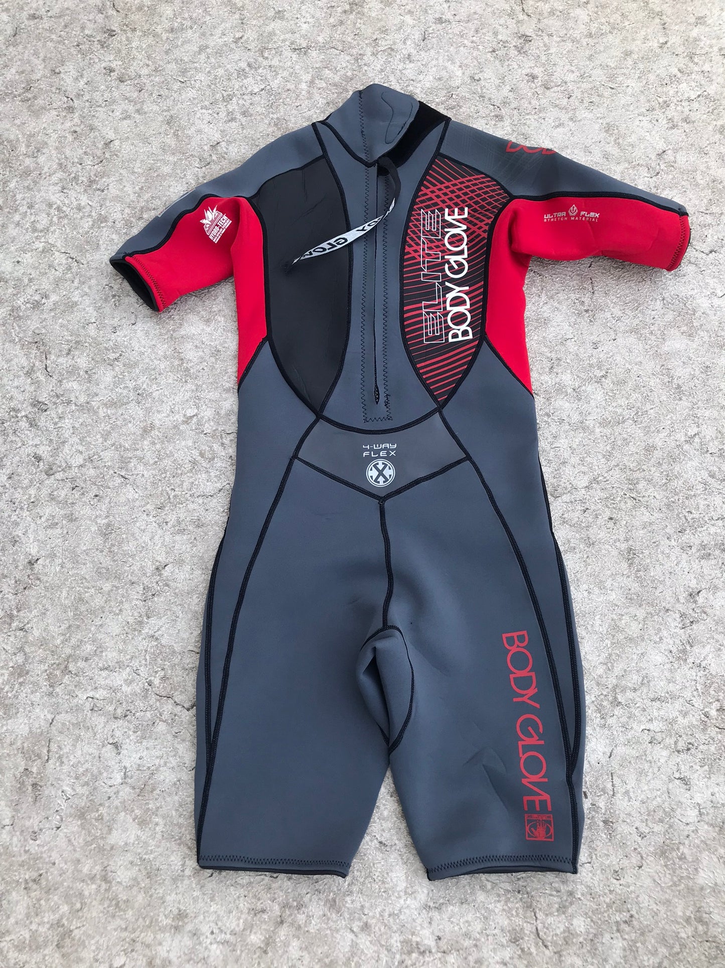 Wetsuit Men's Size Medium Body Glove Black Grey Red 2-3 mm Neoprene Excellent