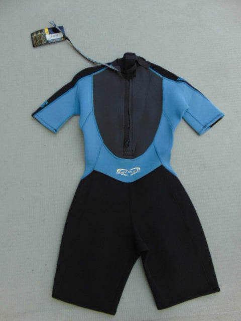 Wetsuit Ladies Size 7-8 Body Glove 2-3 mm Neoprene Blue Black New With Tag As Is Mark