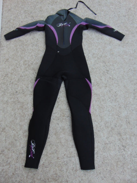 Wetsuit Ladies Size 8 Full Ripcurl 6-4 mm Neoprene Black Purple Surf Dive
