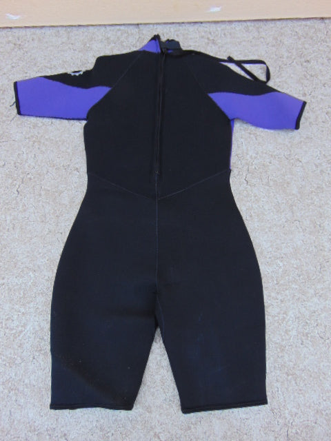 Wetsuit Ladies Size Large 12-14 HydroGear USA 3.0 mm Neoprene Black Purple Excellent
