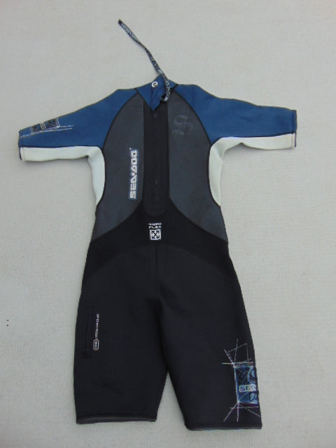 Wetsuit Men's Size Large Sea Doo Marine and Grey Blue 2-3mm Neoprene New Demo Model