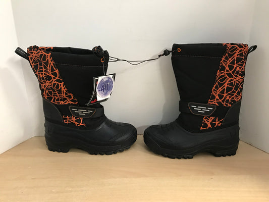 Winter Boots Child Size 4 Weather Spirits With Liner Black Orange NEW WITH TAGS