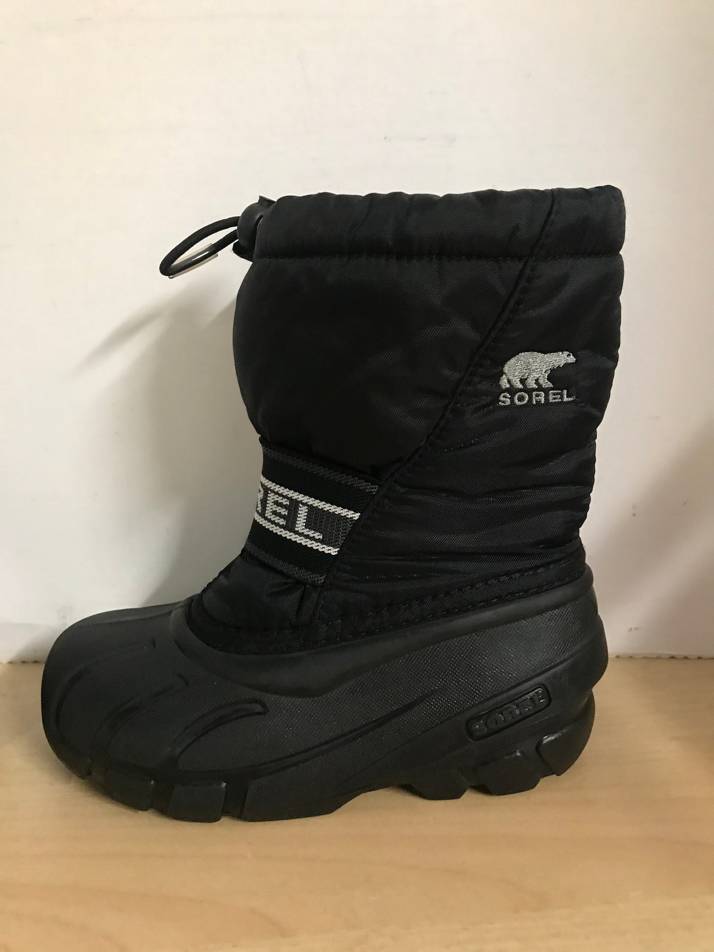 Winter Boots Child Size 12 Sorel Black With Liner