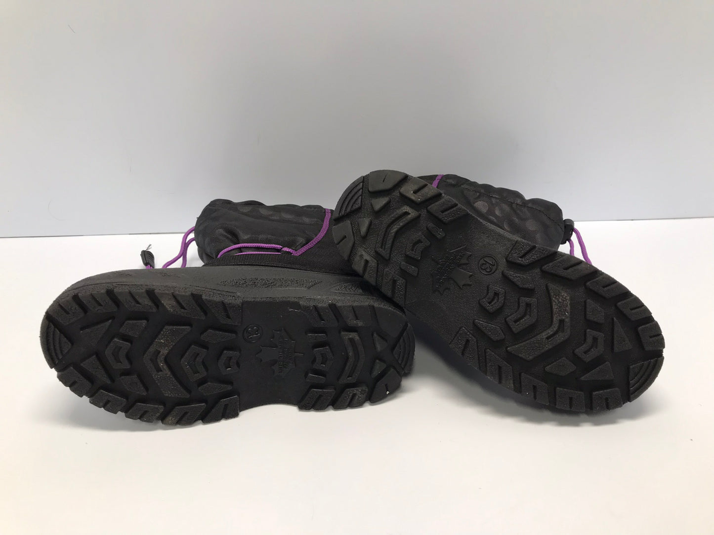 Winter Boots Child Size 13 Canadian Black Purple Waterproof With Liner New Demo Model