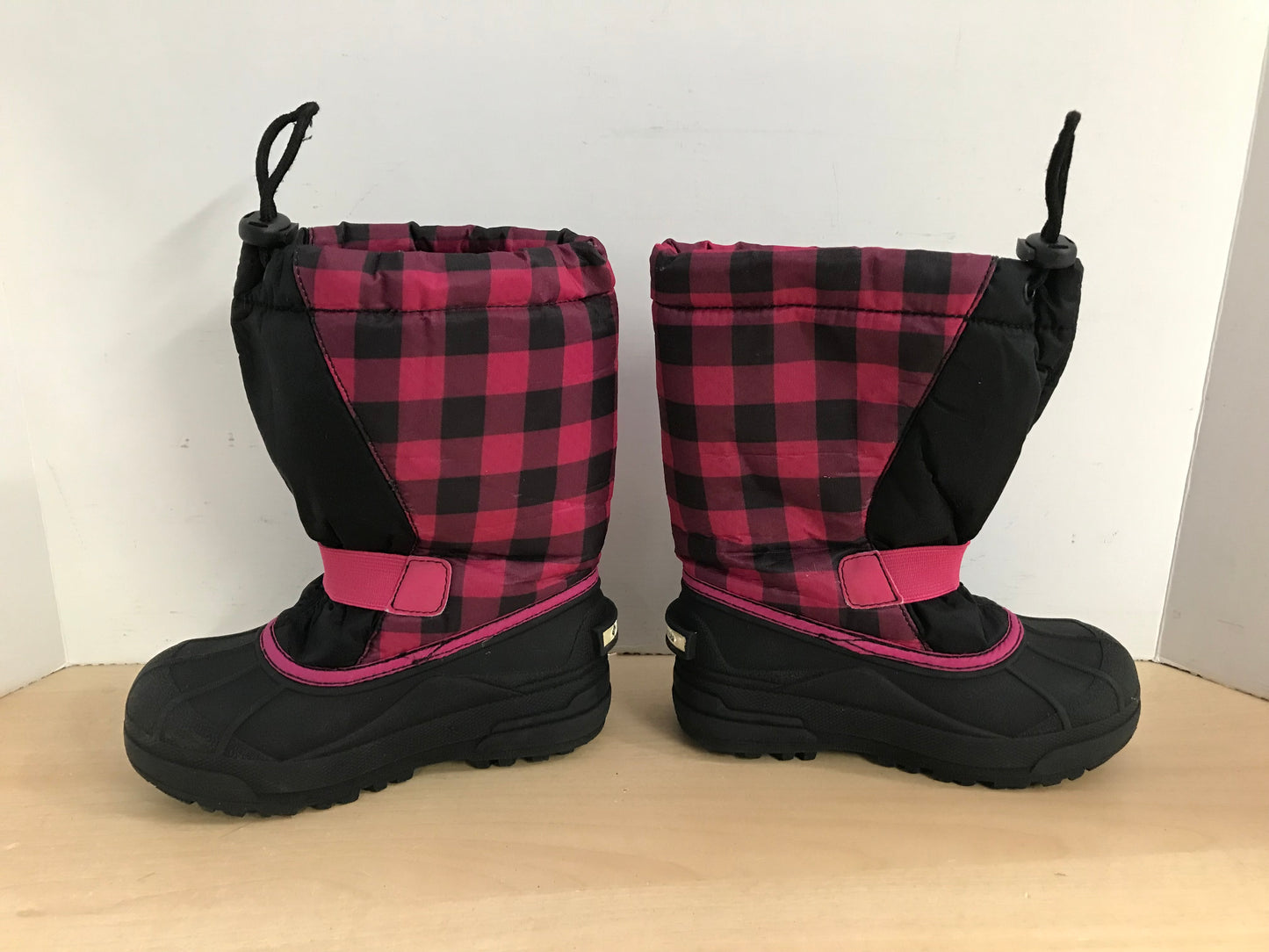 Winter Boots Child Size 13 Columbia Black Pink With Liners Excellent