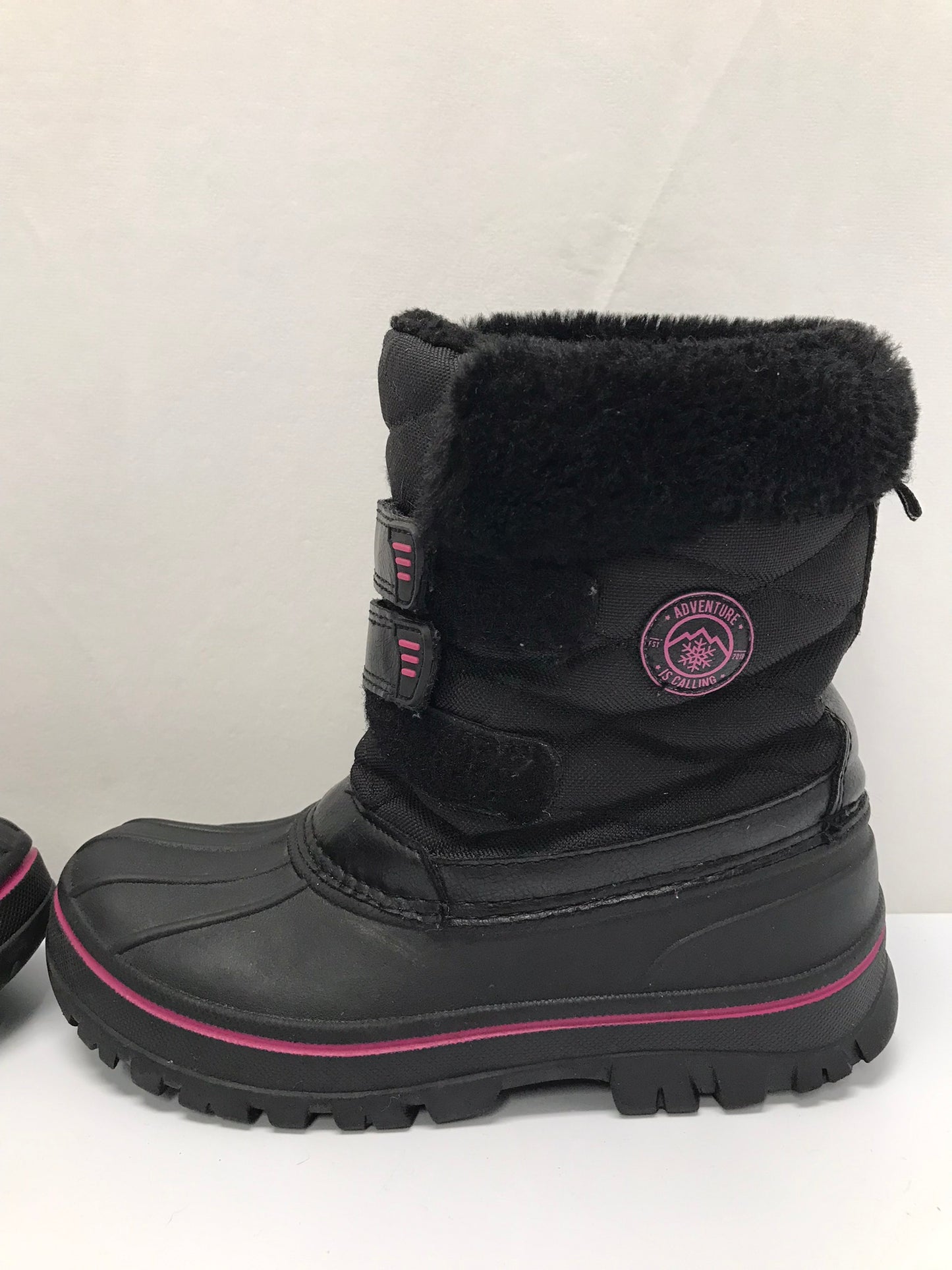 Winter Boots Child Size 2 Joe Black Fushia Fleece Lined Excellent