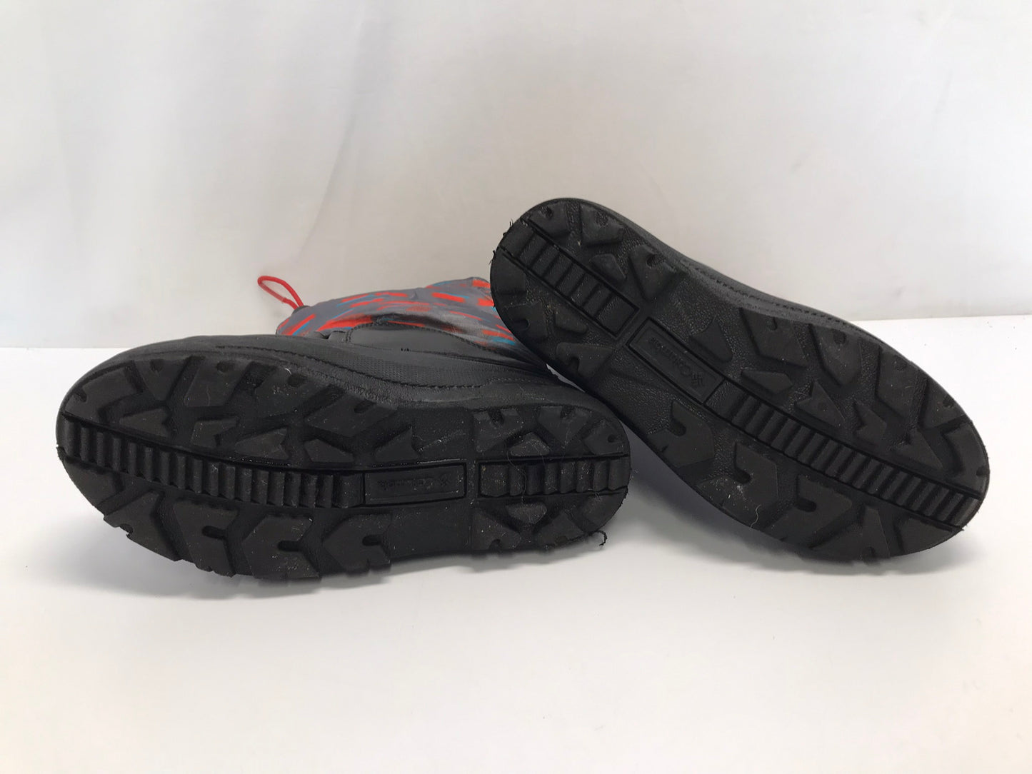 Winter Boots Child Size 3 Columbia Grey Orange Blue With Liner Excellent