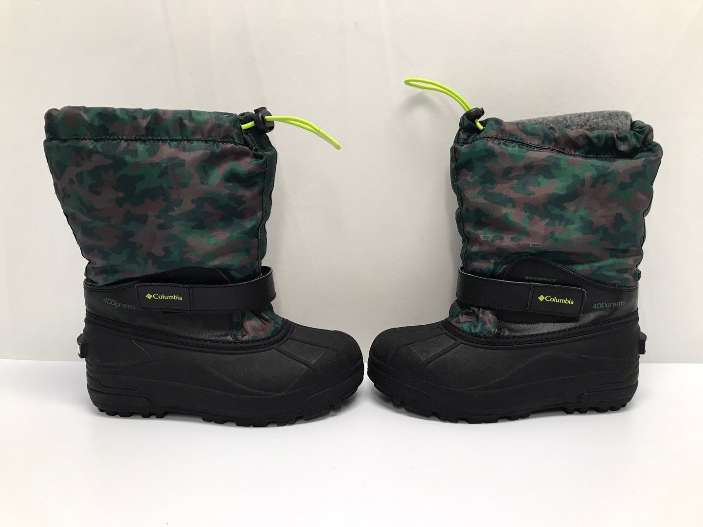 Winter Boots Child Size 3 Columbia With Liner Green Black As New