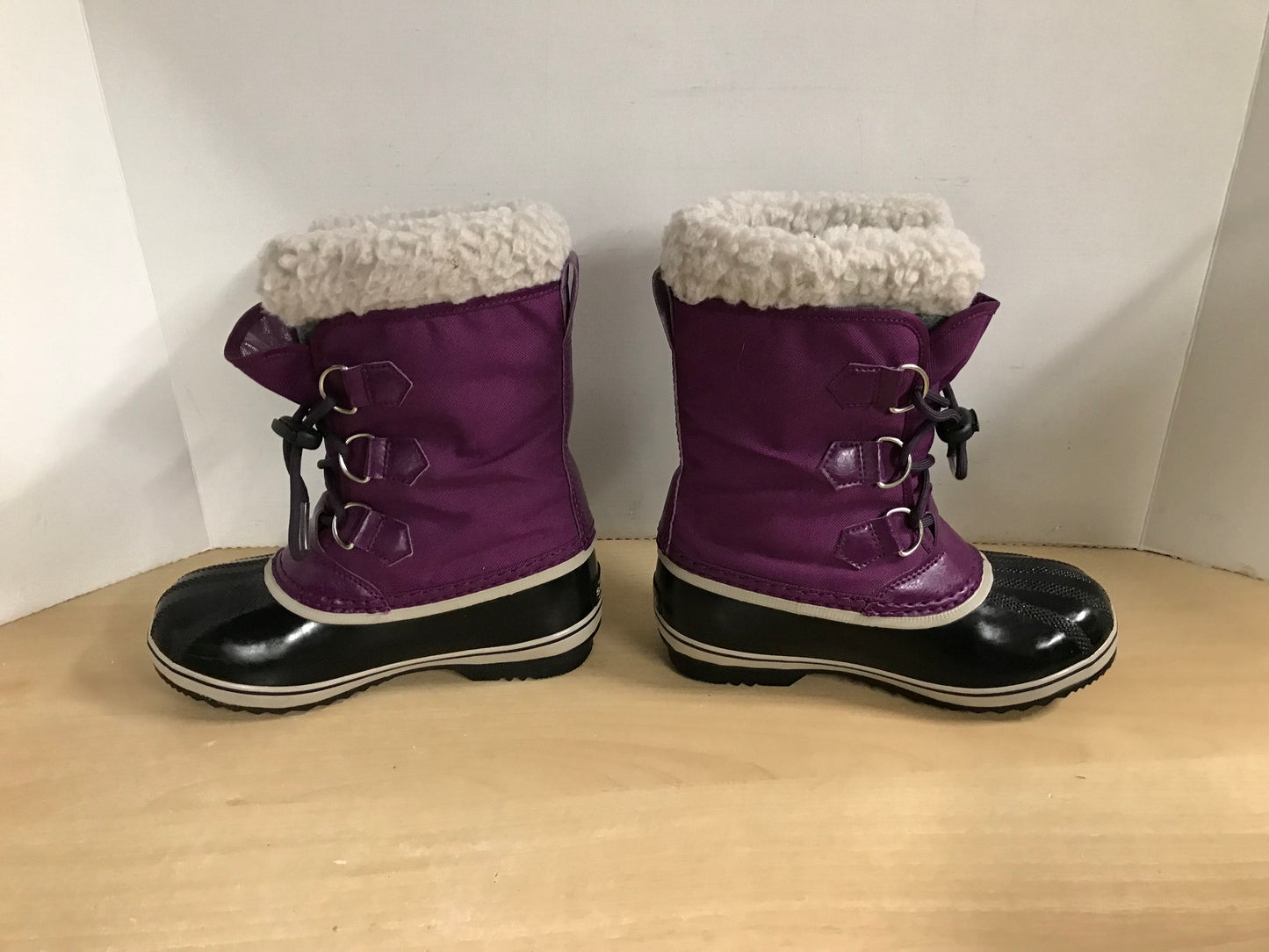 Winter Boots Child Size 3 Sorel Purple With Liner As New