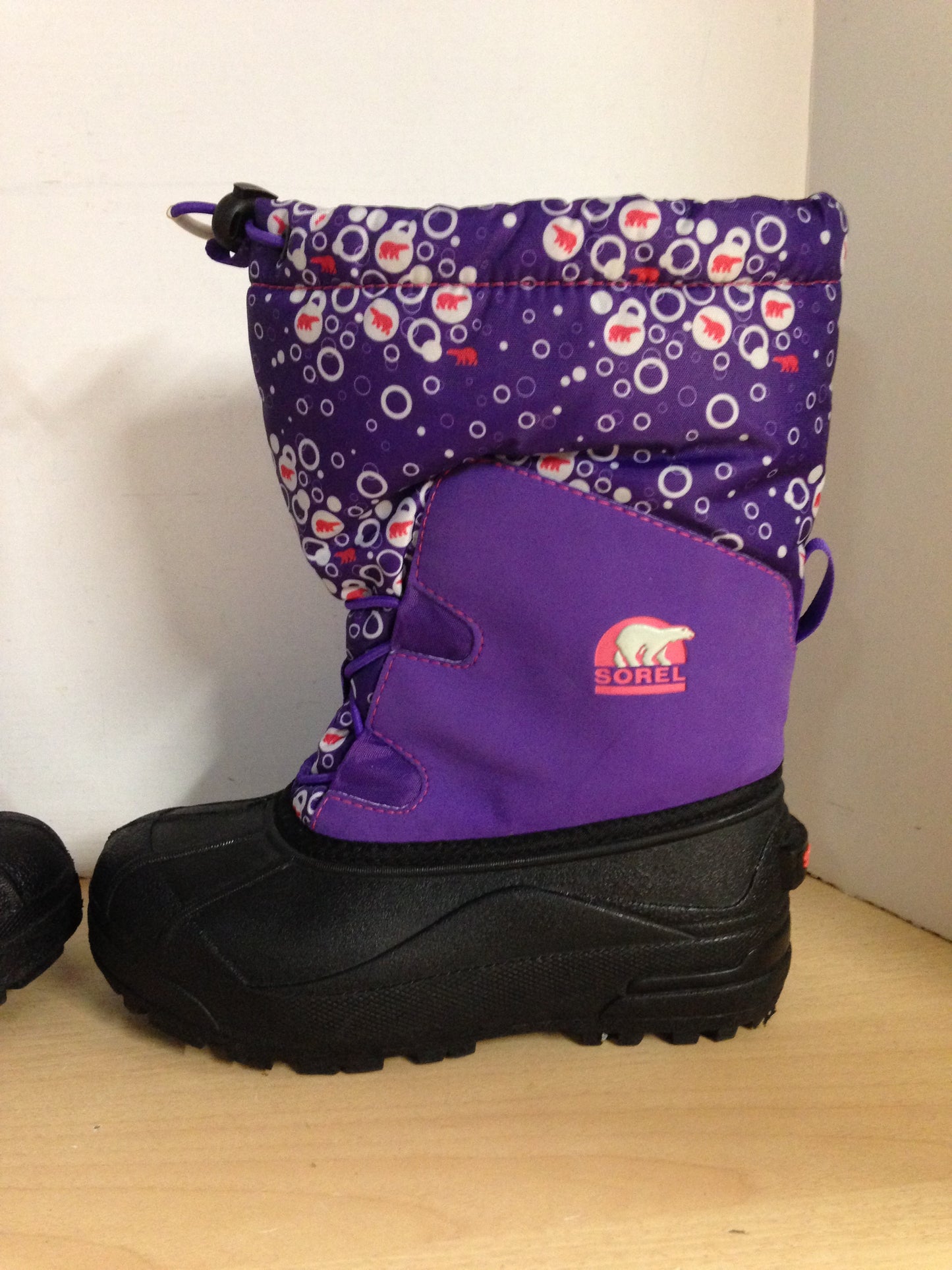 Winter Boots Child Size 3 Sorel Purple With Liner Excellent