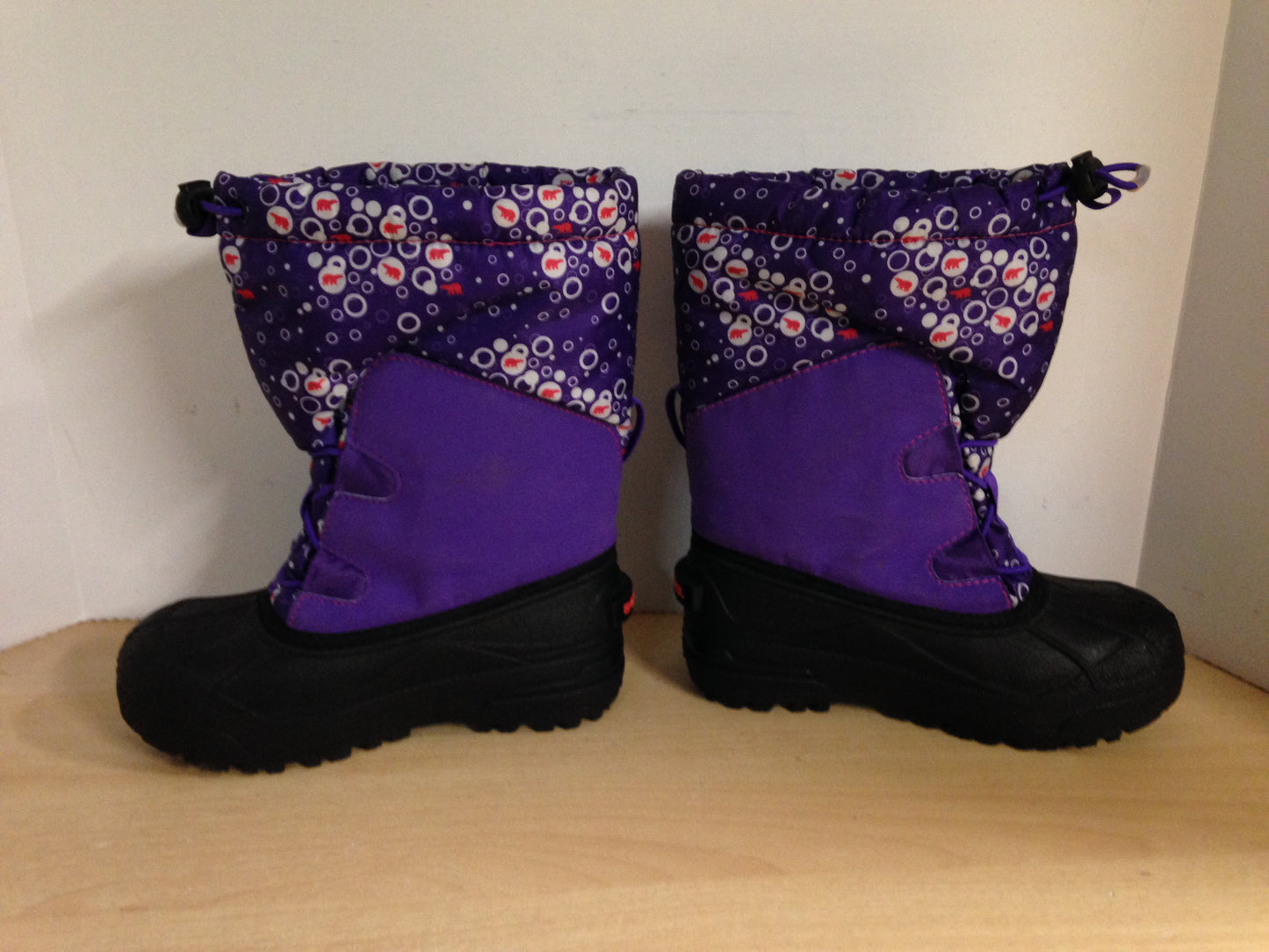 Winter Boots Child Size 3 Sorel Purple With Liner Excellent