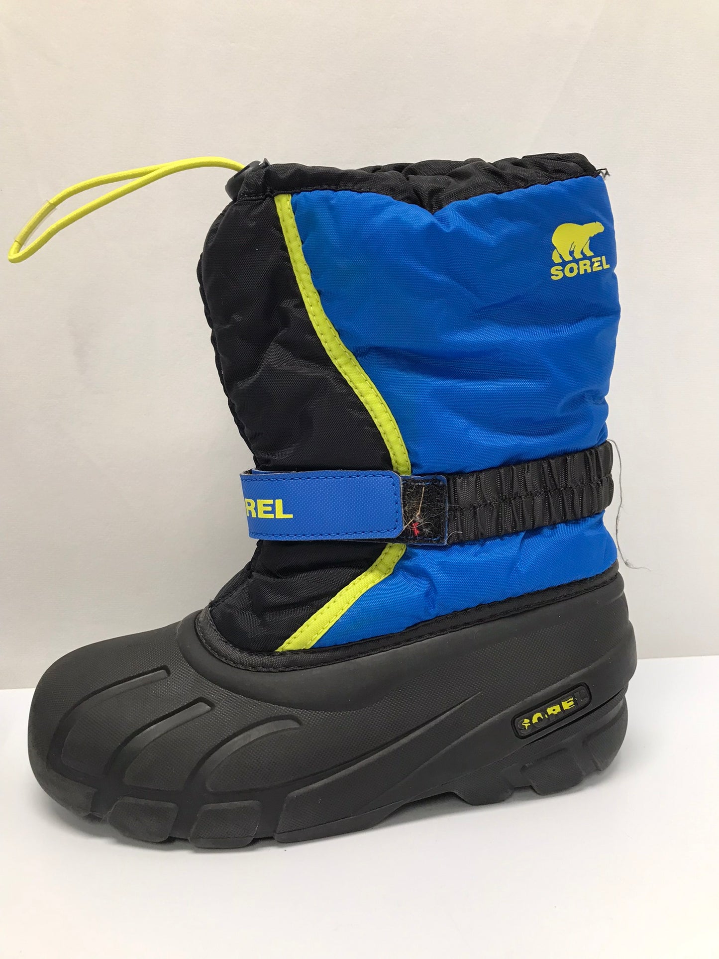 Winter Boots Child Size 3 Sorel With Liner Blue Black Lime