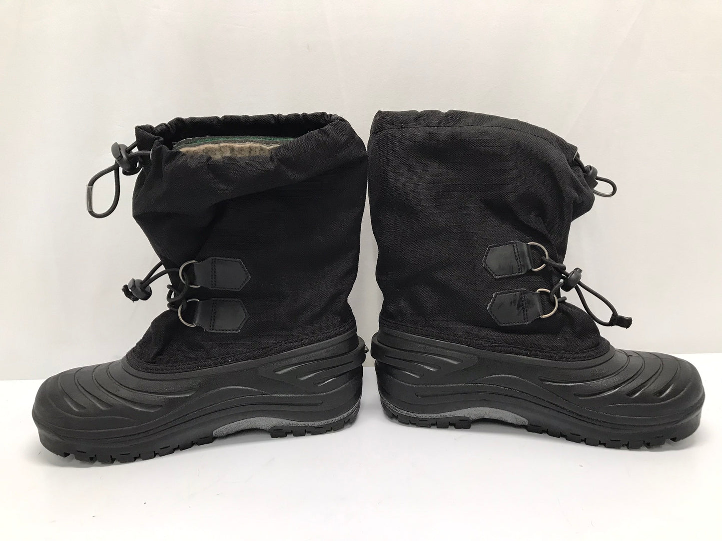 Winter Boots Child Size 5 Youth Sorel Black With Liner Excellent As New