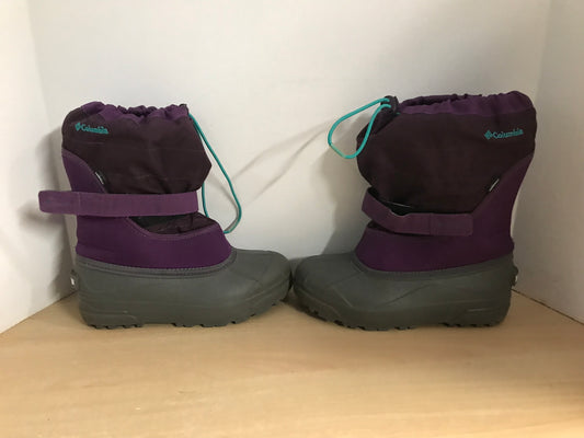 Winter Boots Ladies Size 6 Columbia Purple Grey With Liner As New Excellent
