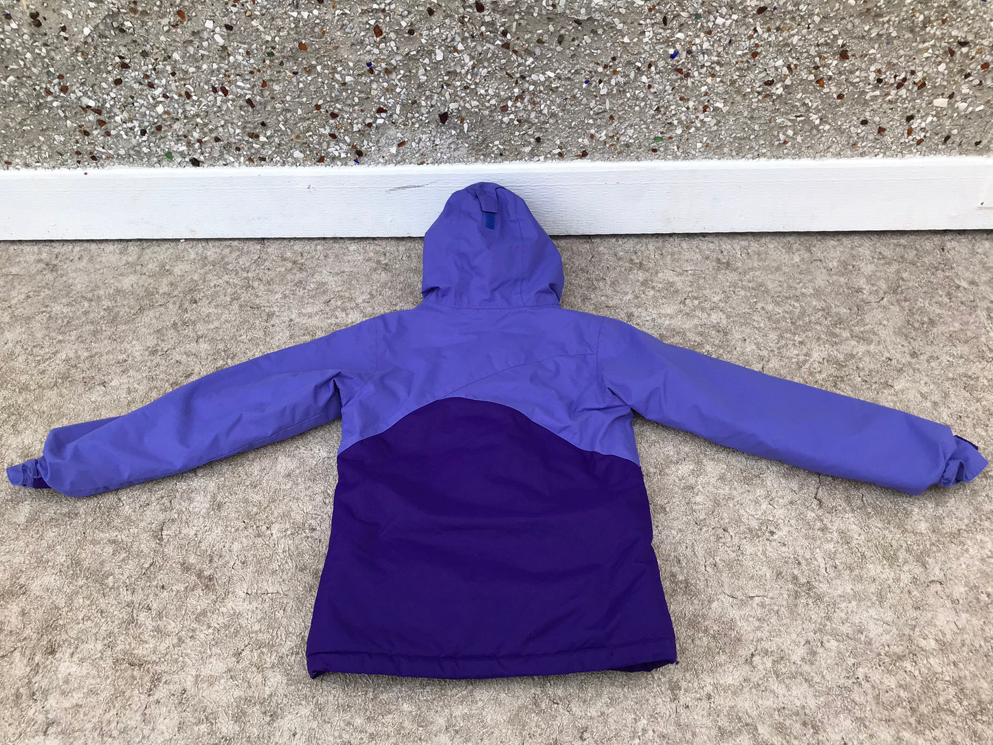Winter Coat Child Size 10-12 Columbia Purple With Snow Belt As New