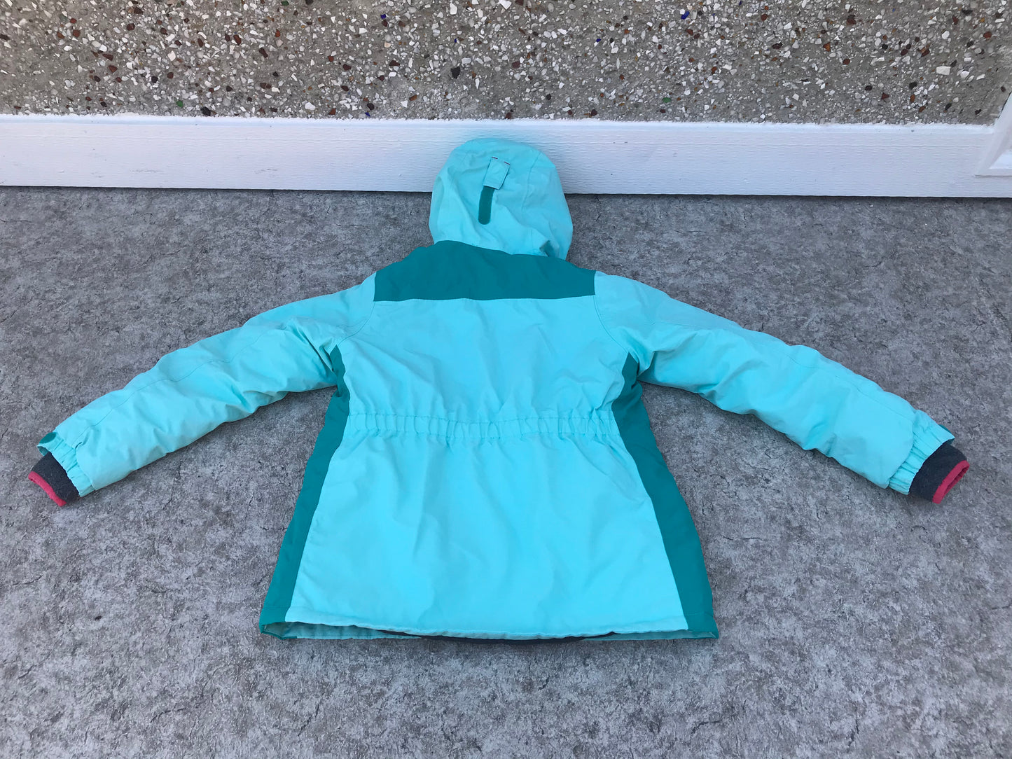 Winter Coat Child Size 10-12 Lands End Teal Grey Excellent