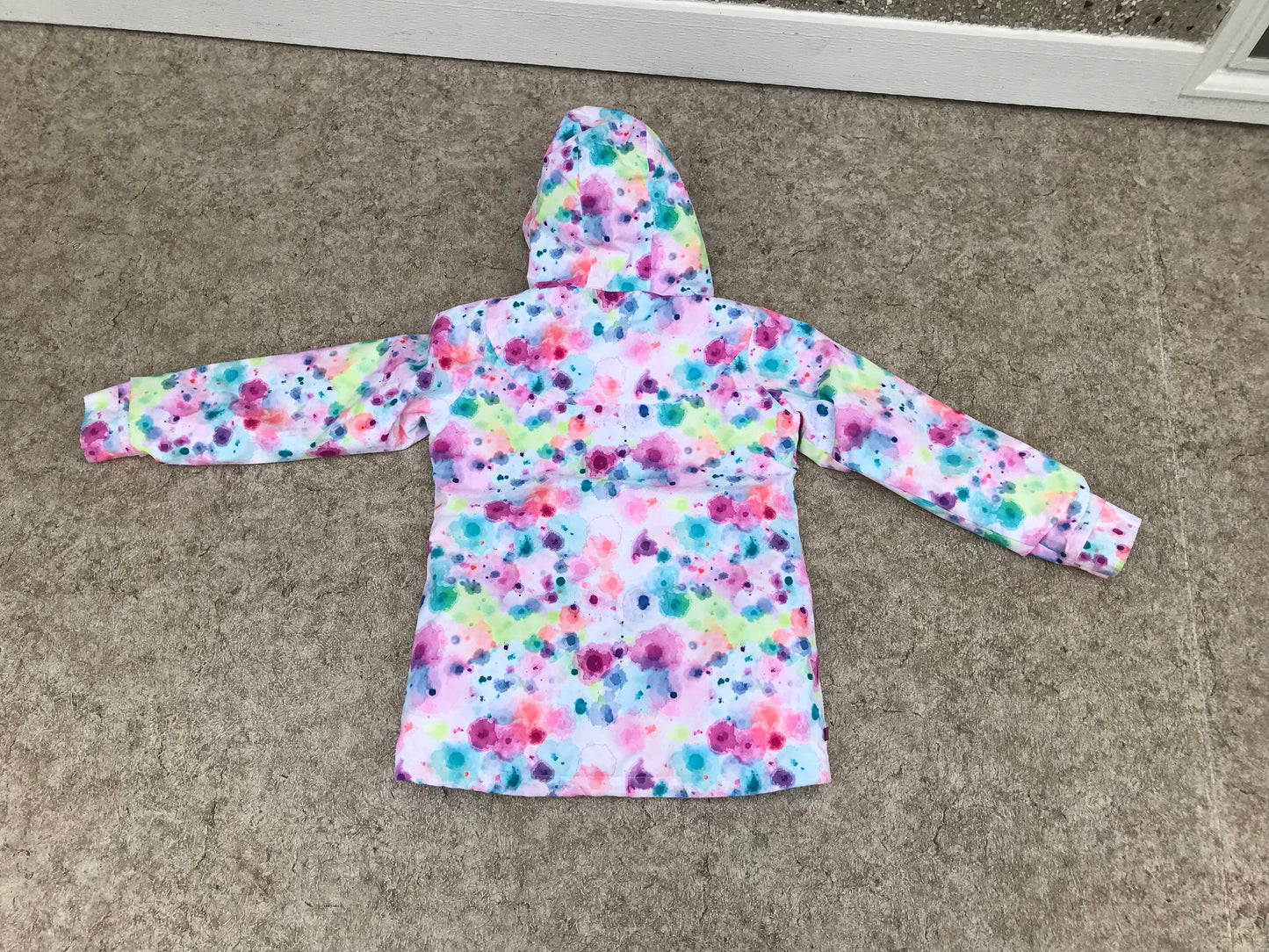 Winter Coat Child Size 14-16 X Large Burton With Snow Belt Pink Teal Multi Excellent