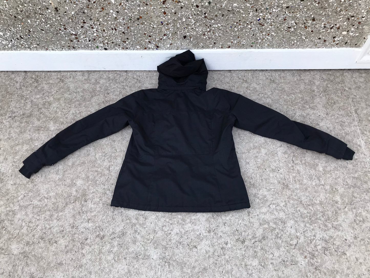 Winter Coat Ladies Size Medium Columbia Black With Snow Belt Minor Wear