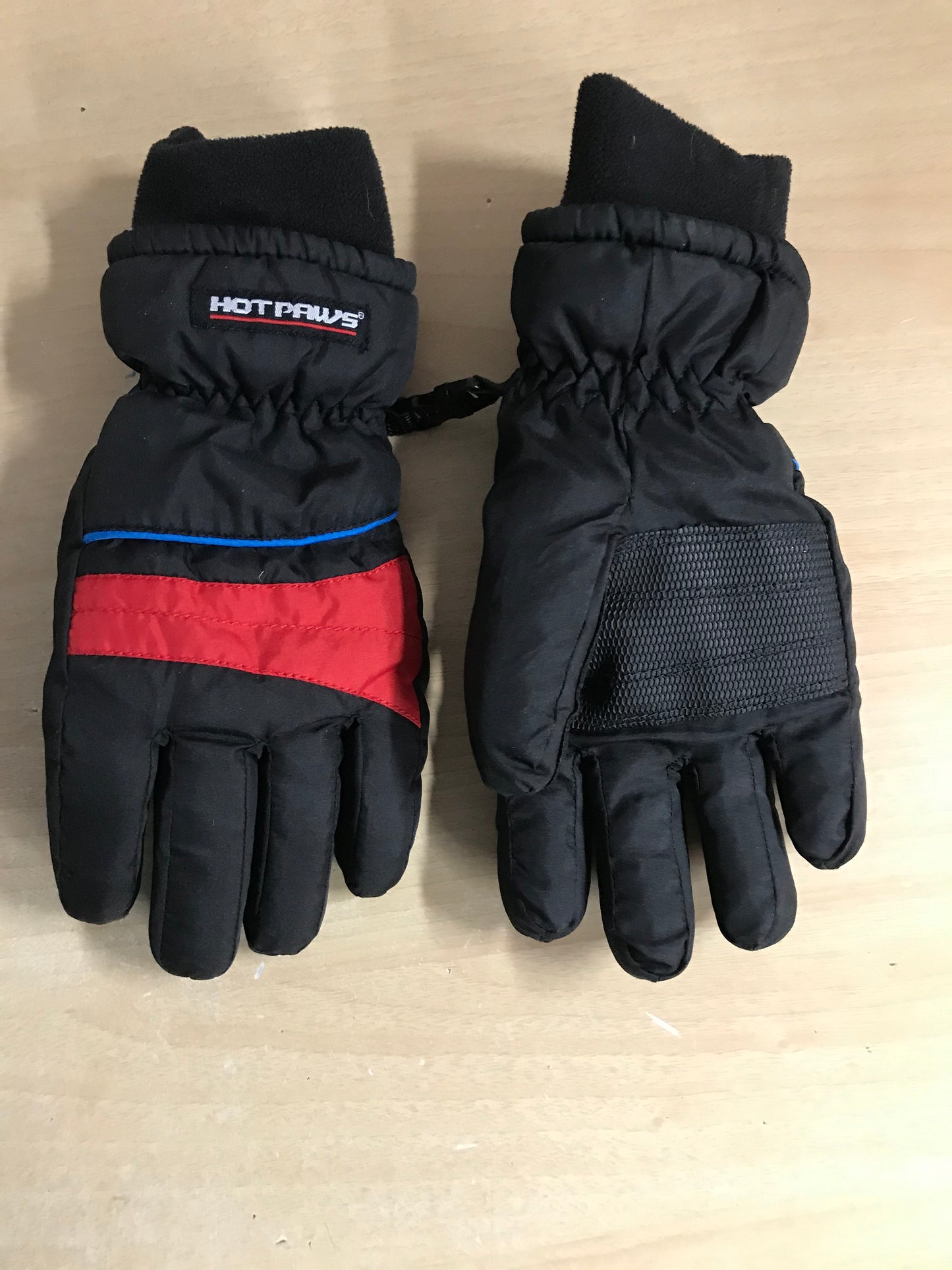 Winter Gloves and MItts Child Size 6-8 Hot Paws Black Red Excellent