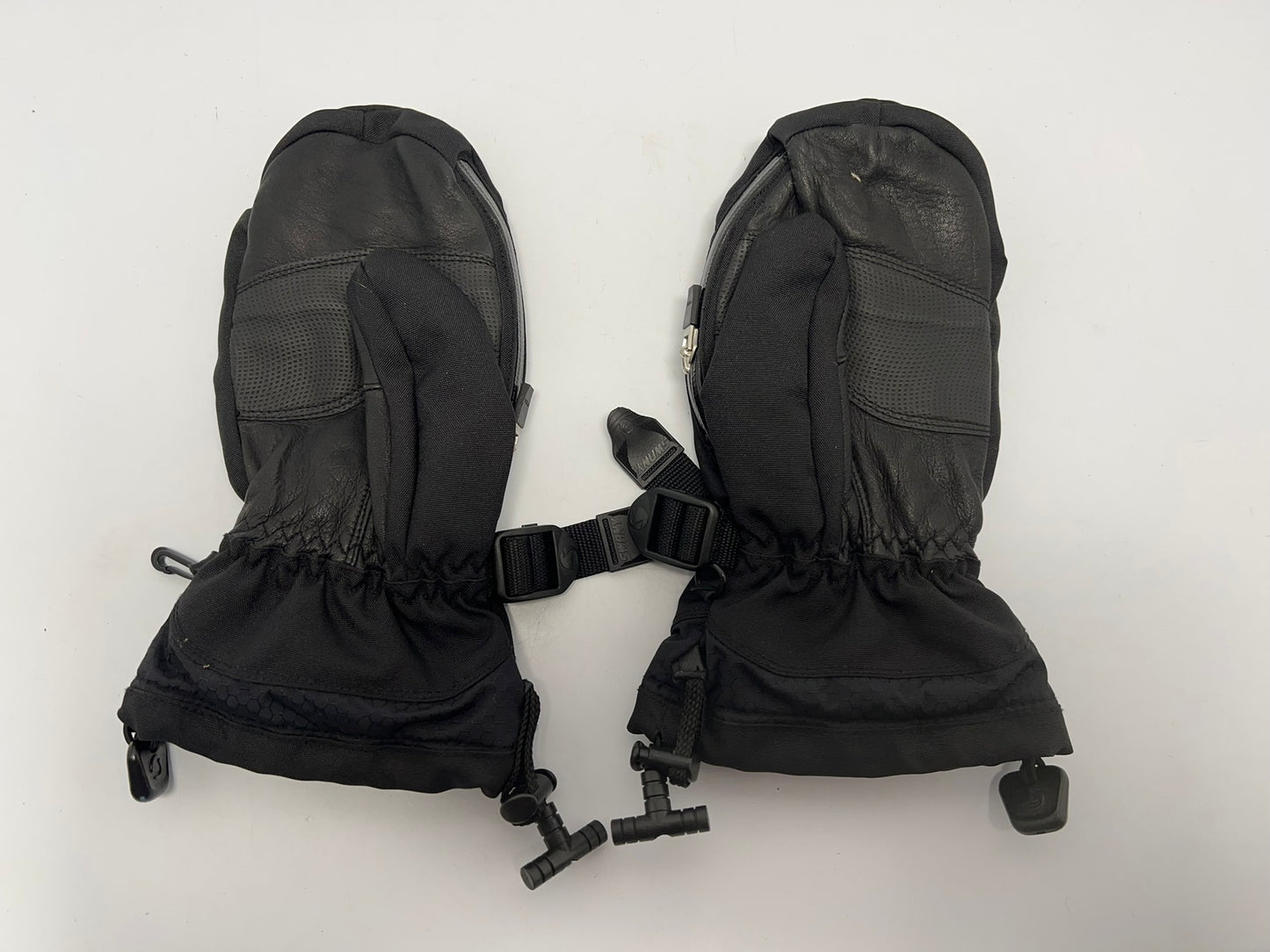 Winter Gloves and Mitts Ladies Size Medium Swany Toaster Black With Leather Excellent