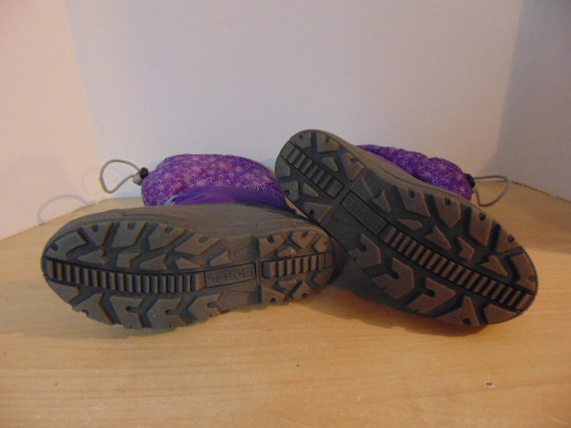 Winter Boots Child Size 3 Sorel Purple Grey With Liner Excellent