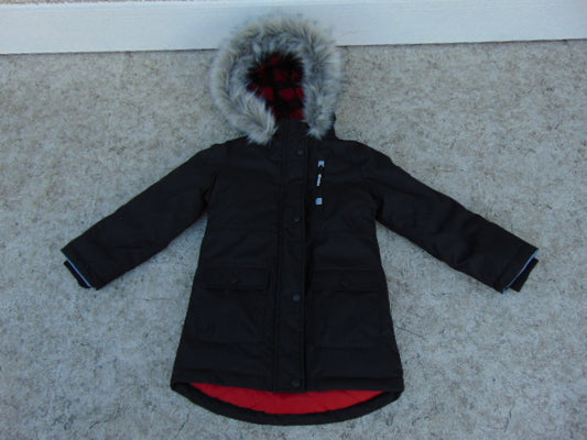 Winter Coat Child Size 6 Canadiana Parka Black Red New Demo Model