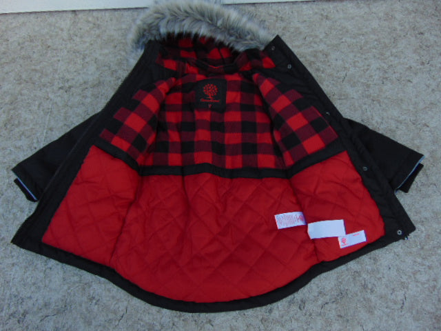 Winter Coat Child Size 6 Canadiana Parka Black Red New Demo Model