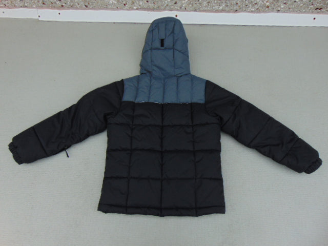 Winter Coat Child Size 8 Columbia Black Grey With Snow Belt Fantastic Quality