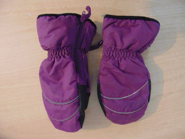 Winter Gloves and Mitts Child Size 7-8 H & M Purple Black