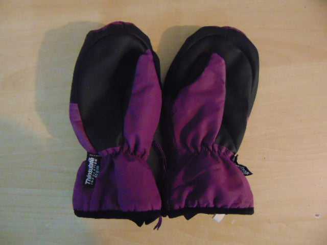 Winter Gloves and Mitts Child Size 7-8 H & M Purple Black