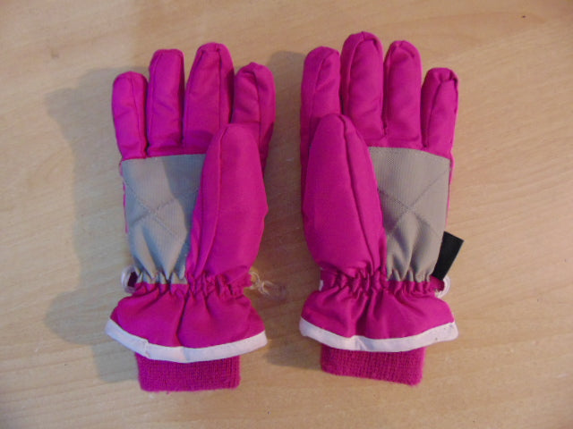 Winter Gloves and Mitts Child Size 7-9 Fushia White As New