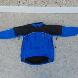 Rain Coat Child Size 10-12 Race Face Motocross Bike BMX Coat With Reflectors Blue Black