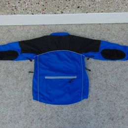 Rain Coat Child Size 10-12 Race Face Motocross Bike BMX Coat With Reflectors Blue Black