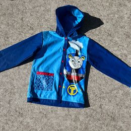 Rain Coat Child Size 6 Thomas The Train Blue  The Bottom Snap Does Not Work The Coat Is As New