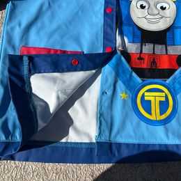 Rain Coat Child Size 6 Thomas The Train Blue  The Bottom Snap Does Not Work The Coat Is As New