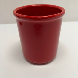 Cottage Emile Henry Pottery Clay Brick Red Utensil Container As New