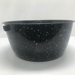 Camping Fishing Vintage Large Crab Pot Washing Tub Enamel Ware Granite 24 quart
