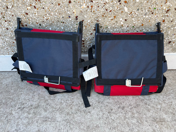 2 Camping Stadium Seats Bleacher Kayak Chairs with Backs & Cushion Folding Bonus Shoulder Straps