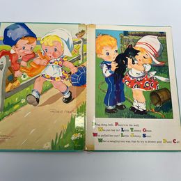 Grandma's 1943 Children's Vintage Whitman Giant Tell a Tale Hardcover Book Some Wear RARE