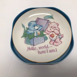 Vintage Toys Care Bears Hugs N Tugs Lasting Memories Plate Porceline 6.5" Made In Hong Kong As New