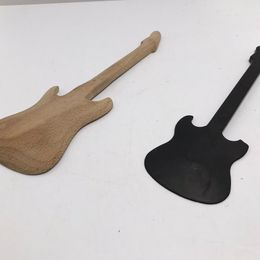 Cottage 2 Guitar Kitchen Flipper Spatula Spoons One Wood One Silicone 10" Each RARE