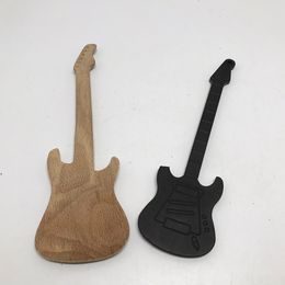 Cottage 2 Guitar Kitchen Flipper Spatula Spoons One Wood One Silicone 10" Each RARE